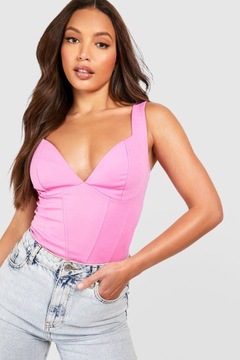 BOOHOO TALL РОЗОВЫЙ КОРСЕТОВЫЙ ТОП С БРЕМЯМИ 46