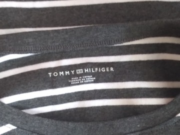 TOMMY HILFIGER BLUZKA DAMSKA S PASKI BAWEŁNA