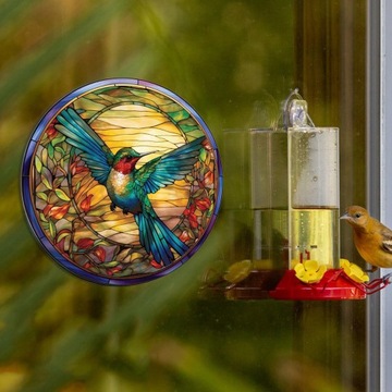 Наклейка на окно Украшение окна Легко установить ПВХ Колибри Стиль B