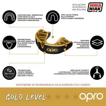 Opro Ochraniacz zębów UFC Gold Braces do aparatów