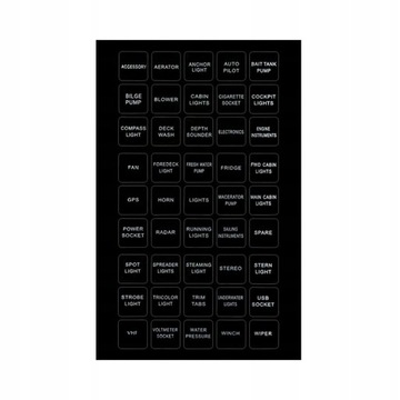 5 GANG PANEL PRZEŁĄCZNIKÓW 12-24V DO SAMOCHODÓW