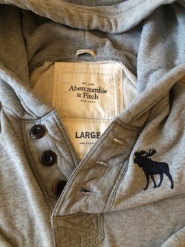 ABERCROMBIE GRUBA BLUZA Z KAPTUREM KANGUREK L/XL