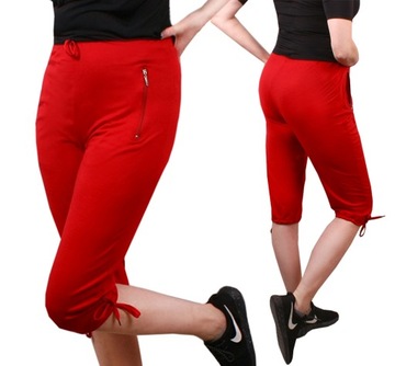SPODNIE RYBACZKI z kieszonkami 8164 czerwon 48 4XL