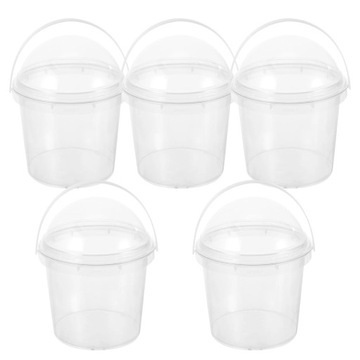 Plastikowe Pojemniki Kubki Dome Pokrywka Deser