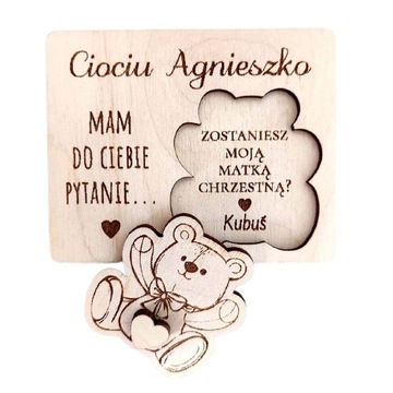 Prośba do chrzestnych ciociu czy zostaniesz moja chrzestną zaproszenie