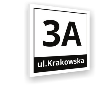 NUMER NA DOM 25x25cm TABLICZKA ADRESOWA Ogrodzenie | WZORY | + Taśma 3m