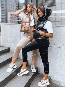 ЖЕНСКИЙ ЖИЛЕТ С КАПЮШОНОМ И РУКАВАМИ, размер. л