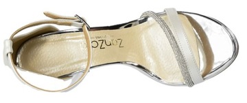 Sandały Zan Zara 463-1 Perła Srebro