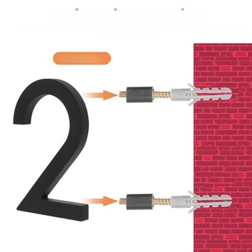 TABLICZKA Z NUMEREM DOMU ZNAKI ADRESOWE CZARNE NUMERY DRZWI NA ZEWNĄTRZ