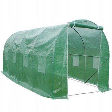 ФОЛЬГОВЫЙ ТУННЕЛЬ садовая пленочная теплица 4х2,5х2м стелеарз + пленка ЗЕЛЕНАЯ