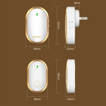 DZWONEK BEZPRZEWODOWY WODOODPORNY ZEWNĘTRZNY DO DRZWI DO FURTKI BRAMY 150M