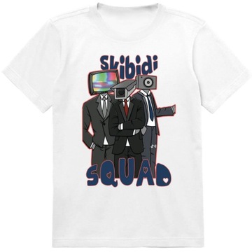 KOSZULKA DZIECIĘCA T-SHIRT DLA DZIECKA SKIBIDI SQUAD 116 PREZENT JAKOŚĆ