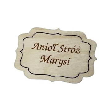 Tabliczka Grawer Anioł Stróż Makrama Napis