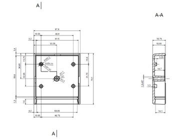 Z-60 Пластиковый корпус 74х68х36мм ABS Z60