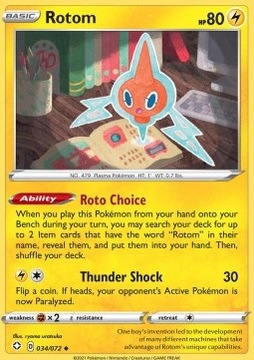 Karta Pokemon Rotom (SHF 34)