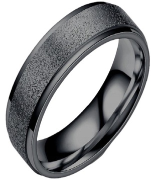 Черное простое кольцо-печатка, ПАНК-СТАЛЬ