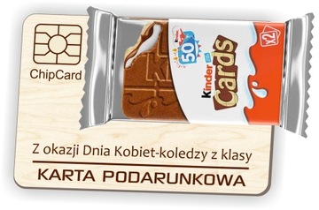 Karta Podarunkowa prezent DZIEŃ KOBIET upominek Kinder Cards