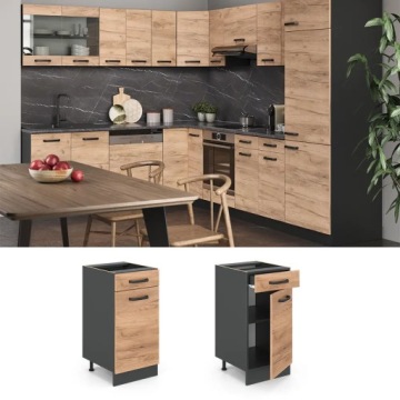 НИЖНИЙ ШКАФ R-LINE 40 ДУБ/АНТРАЦИТ С ЯЩИКОМ VICCO