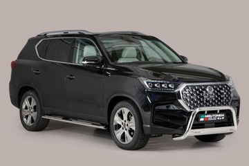 OCHRANNÝ RÁM PŘEDNÍ 63 MM Z HOMOLOGACE DO SSANGYONG MUSSO 2023- | CHRÓM