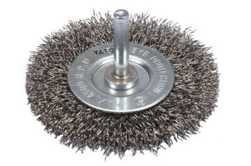 Szczotka tarczowa z trzpieniem 75MM INOX na wiert.