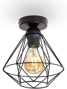 LAMPA SUFITOWA - BRYLANT - LOFT - SALON - KUCHNIA - KORYTARZ - CZARNA