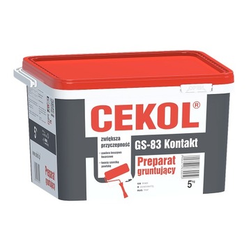 CEKOL GS-83 BETON KONTAKT 5 KG ZWIĘKSZAJĄCY PRZYCZEPNOŚĆ GRUNT KONTAKTOWY