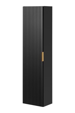 CZARNY Wiszący Słupek Łazienkowy 140 cm Szafka