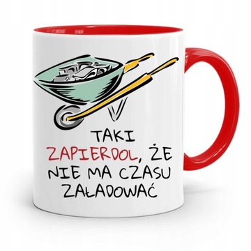KUBEK CZERWONY BUDOWLAŃCA MAJSTRA FACHOWCA PREZENT z Nadrukiem ze Zdjęciem