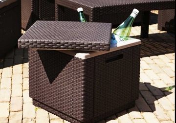 Садовый холодильник Keter Allibert Ice Cube, коричневый