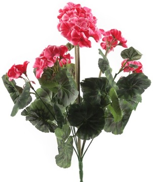 Искусственные цветы герани для украшения террасы балкона - белые