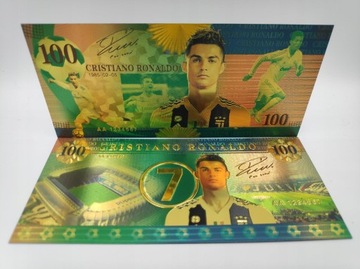 Позолоченная коллекционная банкнота с Криштиану Роналду