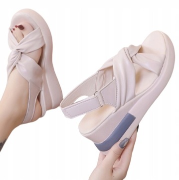 Moda DAMSKIE Sandały Na Koturnie WYGODNE r.35-42