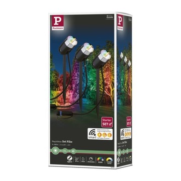 Reflektor PIKE zestaw 3x4,2W Plug&Shine RGBW Zigbee IP65 24V kabel PL94284
