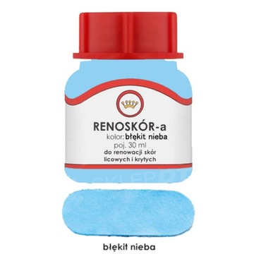 RENOSKÓR farba lakier do skóry skór BŁĘKIT NIEBA