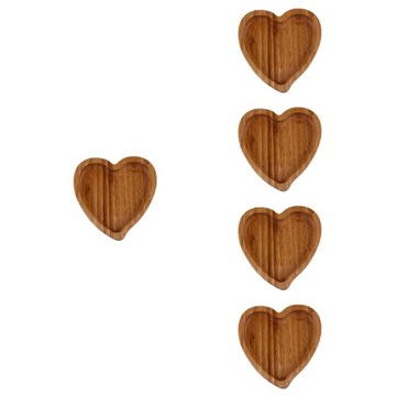 LOVE ДЕСЕРТНАЯ ТАРЕЛКА БАМБУКОВЫЙ ПОДНОС ЗАКУСКИ, 5 УПАКОВОК