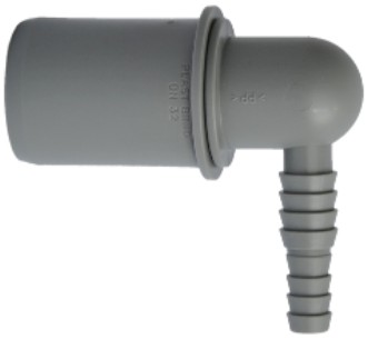 KOŃCÓWKA FI32 KĄTOWA Z WYJŚCIEM NA WĄŻ 10-13 MM