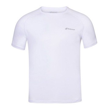 Koszulka tenisowa męska Babolat Play Crew Neck biała 3MP1011 S