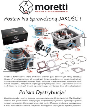 КОМПЛЕКТ ГОЛОВКИ ЦИЛИНДРОВ ДЛЯ СКУТЕРА BARTON 80cc