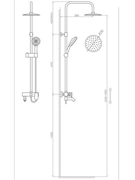Насадка для тропического душа, 1,5 м, смеситель CE золотого цвета