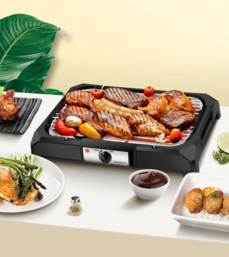 GRILL ELEKTRYCZNY BEZ DYMU na TARAS KEMPING OGRODU