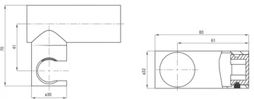 UCHWYT PUNTOWY SŁUCHAWKI RUCHOMY CHROM MOSIEŻNY