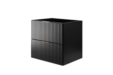 Черная тумба под умывальник 80. Модные рифленые фасады из МДФ ТОП!