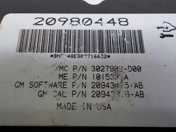 МОДУЛЬ ЗАСЛОНКИ OPEL INSIGNIA 20980448