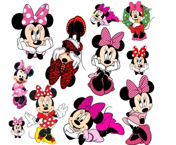 Naprasowanka Aplikacja Termo Naklejka Myszka Mini Mouse Różowa