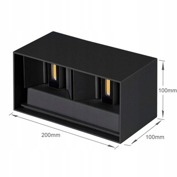 СВЕТОДИОДНЫЙ ФАСАДНЫЙ НАСТЕННЫЙ СВЕТИЛЬНИК UP DOWN LAMP 24W 3000K ТЕПЛЫЙ СВЕТ IP65