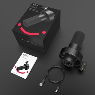 ДИНАМИЧЕСКИЙ МИКРОФОН FIFINE K688 USB XLR ДЛЯ КОМПЬЮТЕРНОЙ РАДИОСТУДИИ PRO+