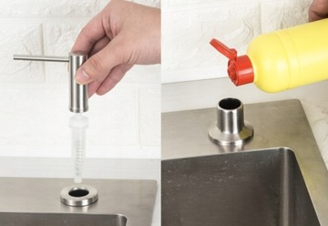 DOZOWNIK na PŁYN DO MYCIA NACZYŃ nablatowy ZLEW