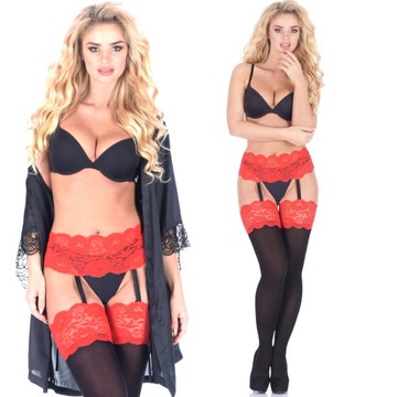 STRIPPANTY SEXI POŃCZOCHY Z PODWIĄZKI + PAS 4/5