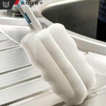 SZCZOTKA DO MYCIA CZYSZCZENIA BUTELEK SŁOIKÓW KIELISZKÓW GĄBKA MYJKA 21CM