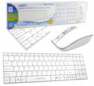 ZESTAW MYSZ + KLAWIATURA BEZPRZEWODOWA 2.4GHZ USB